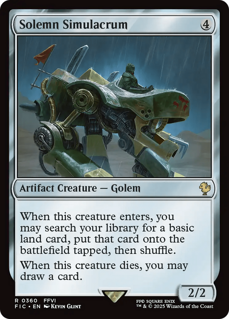 Solemn Simulacrum [FINAL FANTASY Commander] MTG Single Magic: The Gathering  | Multizone: Comics And Games