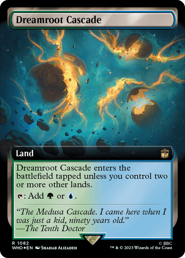 Dreamroot Cascade (Extended Art) (Surge Foil) [Doctor Who] MTG Single Magic: The Gathering  | Multizone: Comics And Games