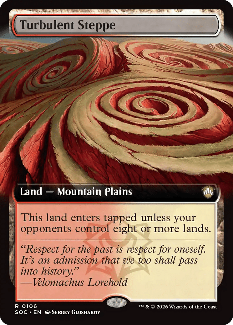 Turbulent Steppe (Extended Art) [Secrets of Strixhaven Commander] MTG Single Magic: The Gathering  | Multizone: Comics And Games