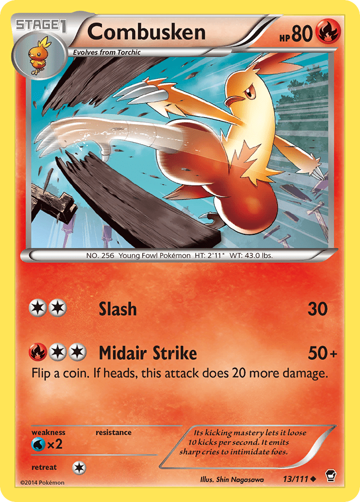 Combusken (13/111) [XY: Furious Fists] Pokemon Single Pokémon  | Multizone: Comics And Games