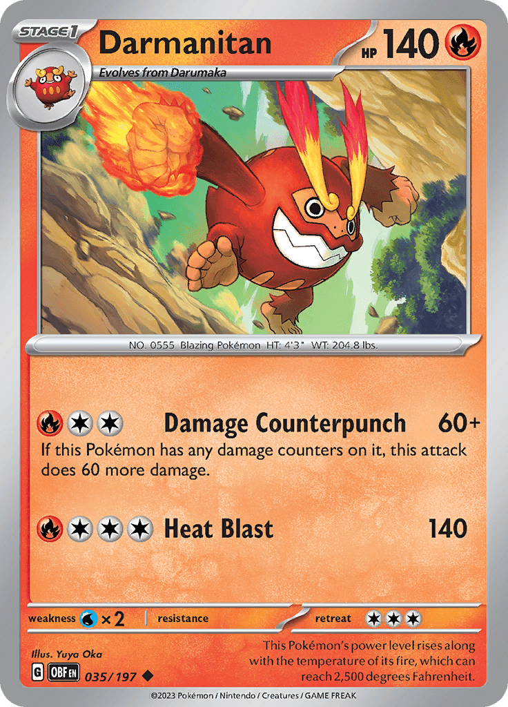 Darmanitan (035/197) [Scarlet & Violet: Obsidian Flames] Pokemon Single Pokémon  | Multizone: Comics And Games