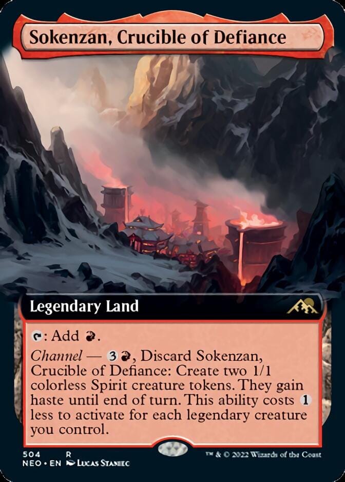 Sokenzan, Crucible of Defiance (Extended Art) [Kamigawa: Neon Dynasty] MTG Single Magic: The Gathering  | Multizone: Comics And Games