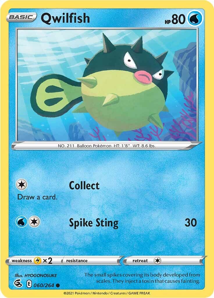 Qwilfish (060/264) [Sword & Shield: Fusion Strike] Pokemon Single Pokémon  | Multizone: Comics And Games