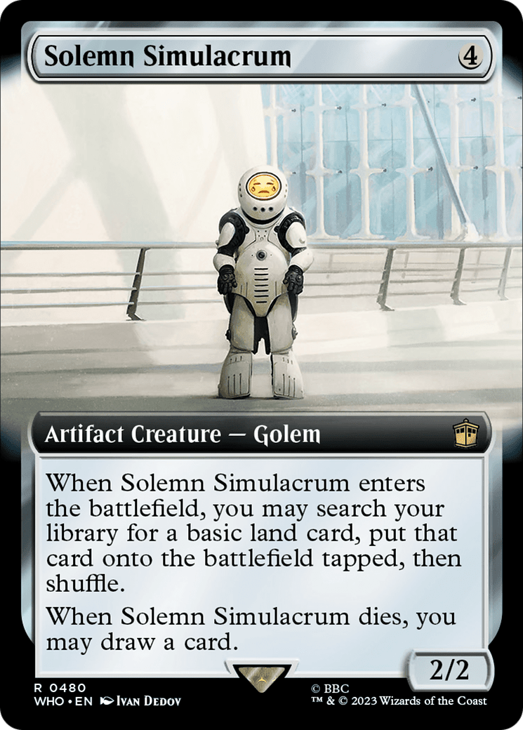 Solemn Simulacrum (Extended Art) [Doctor Who] MTG Single Magic: The Gathering  | Multizone: Comics And Games