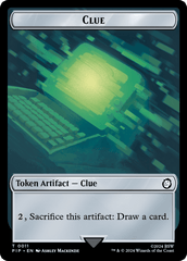 Alien // Clue Double-Sided Token [Fallout Tokens] MTG Single Magic: The Gathering  | Multizone: Comics And Games