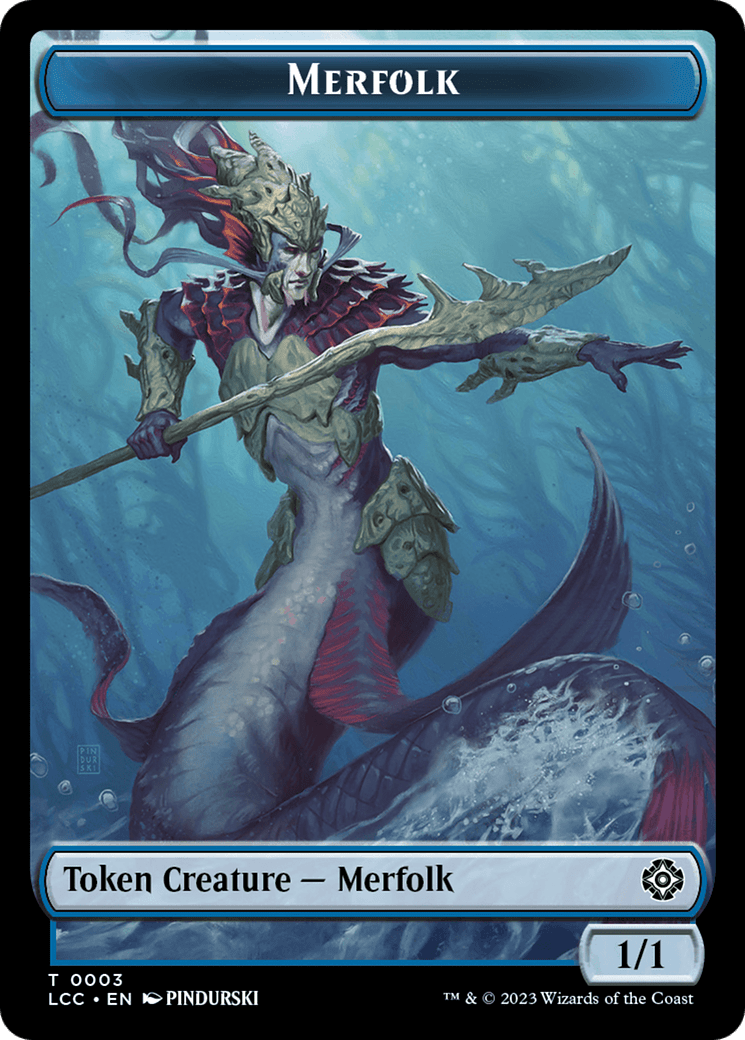 Frog Lizard // Merfolk (0003) Double-Sided Token [The Lost Caverns of Ixalan Commander Tokens] MTG Single Magic: The Gathering  | Multizone: Comics And Games