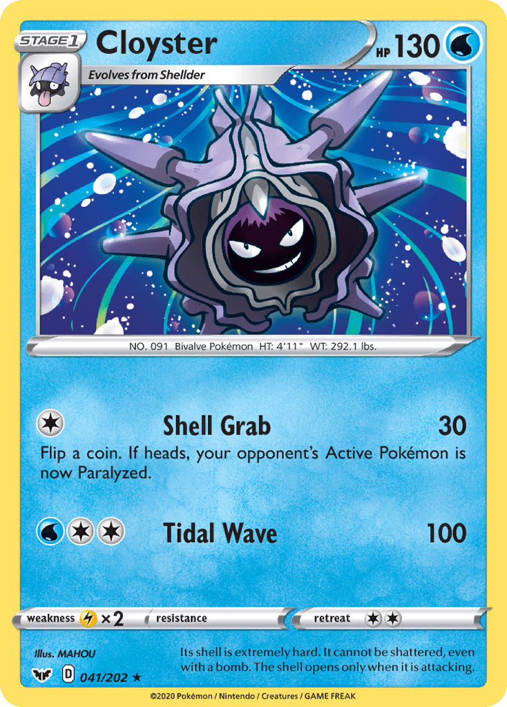 Cloyster (041/202) [Sword & Shield: Base Set] Pokemon Single Pokémon  | Multizone: Comics And Games