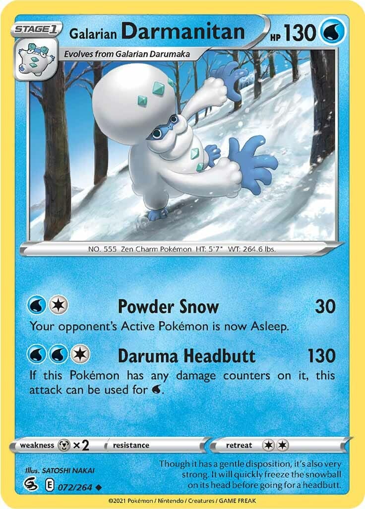 Galarian Darmanitan (072/264) [Sword & Shield: Fusion Strike] Pokemon Single Pokémon  | Multizone: Comics And Games