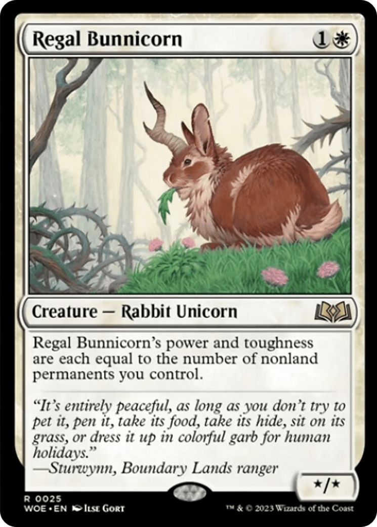 Regal Bunnicorn [Wilds of Eldraine] MTG Single Magic: The Gathering  | Multizone: Comics And Games