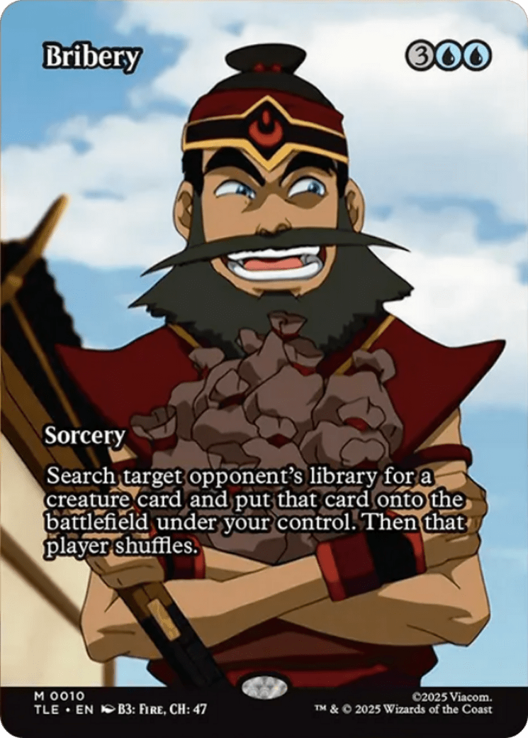 Bribery (Borderless) [Avatar: The Last Airbender: Eternal-Legal] MTG Single Magic: The Gathering  | Multizone: Comics And Games