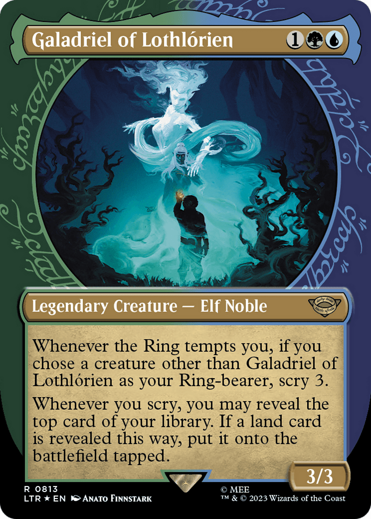 Galadriel of Lothlorien (Showcase) (Surge Foil) [The Lord of the Rings: Tales of Middle-Earth] MTG Single Magic: The Gathering  | Multizone: Comics And Games