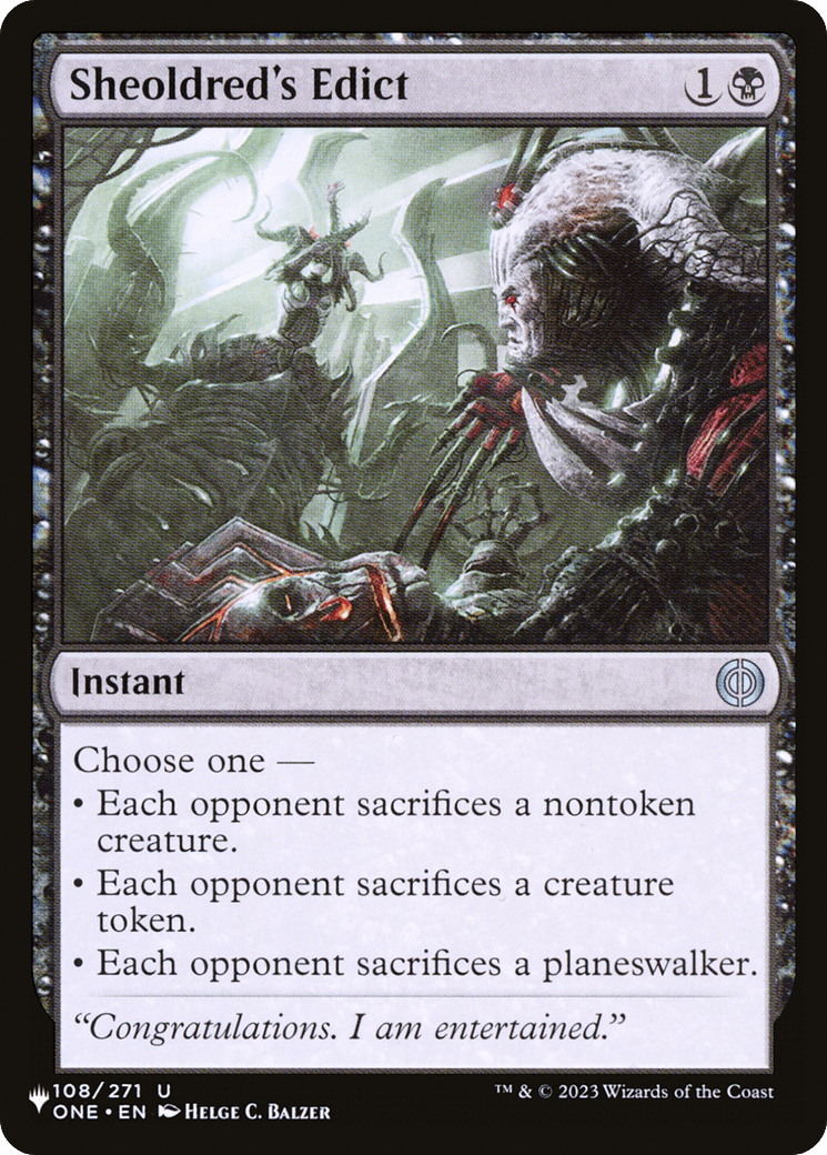 Sheoldred's Edict [The List] MTG Single Magic: The Gathering  | Multizone: Comics And Games