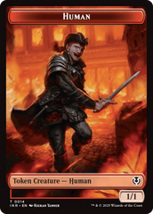 Human (0014) // Emblem - Chandra, Dressed to Kill Double-Sided Token [Innistrad Remastered Tokens] MTG Single Magic: The Gathering  | Multizone: Comics And Games