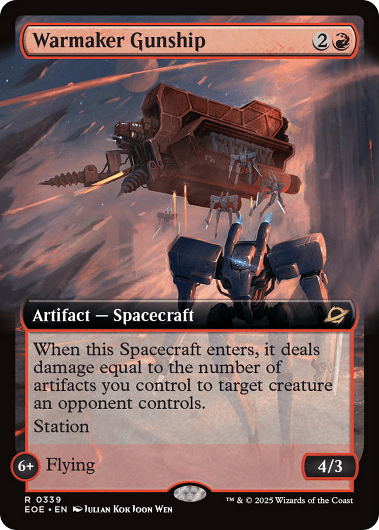 Warmaker Gunship (Extended Art) [Edge of Eternities] MTG Single Magic: The Gathering  | Multizone: Comics And Games