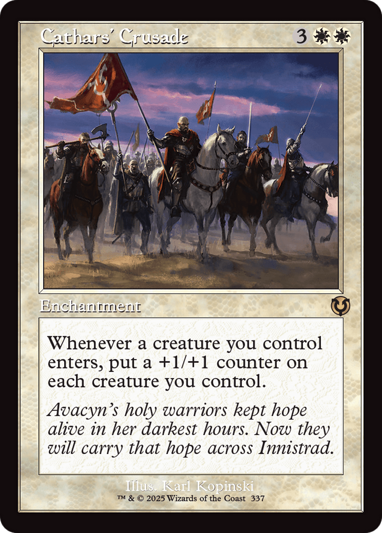 Cathars' Crusade (Retro Frame) [Innistrad Remastered] MTG Single Magic: The Gathering  | Multizone: Comics And Games