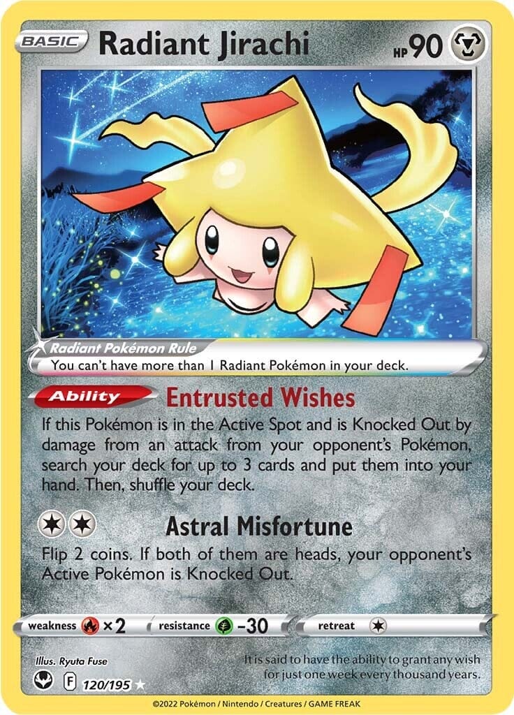 Radiant Jirachi (120/195) [Sword & Shield: Silver Tempest] Pokemon Single Pokémon  | Multizone: Comics And Games
