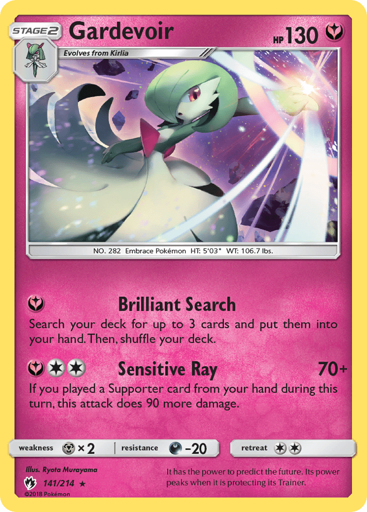 Gardevoir (141/214) [Sun & Moon: Lost Thunder] Pokemon Single Pokémon  | Multizone: Comics And Games