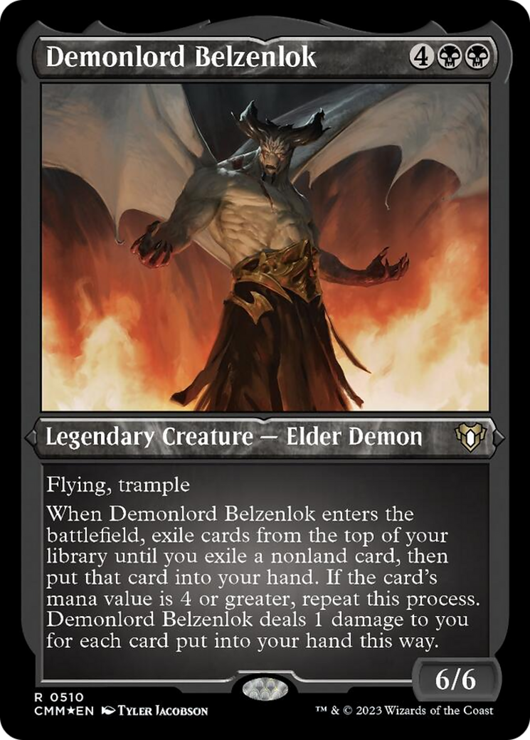 Demonlord Belzenlok (Foil Etched) [Commander Masters] | Multizone: Comics And Games