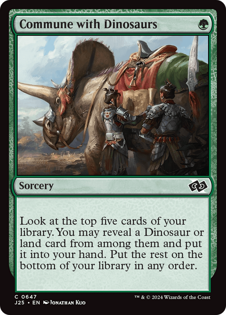 Commune with Dinosaurs [Foundations Jumpstart] MTG Single Magic: The Gathering  | Multizone: Comics And Games