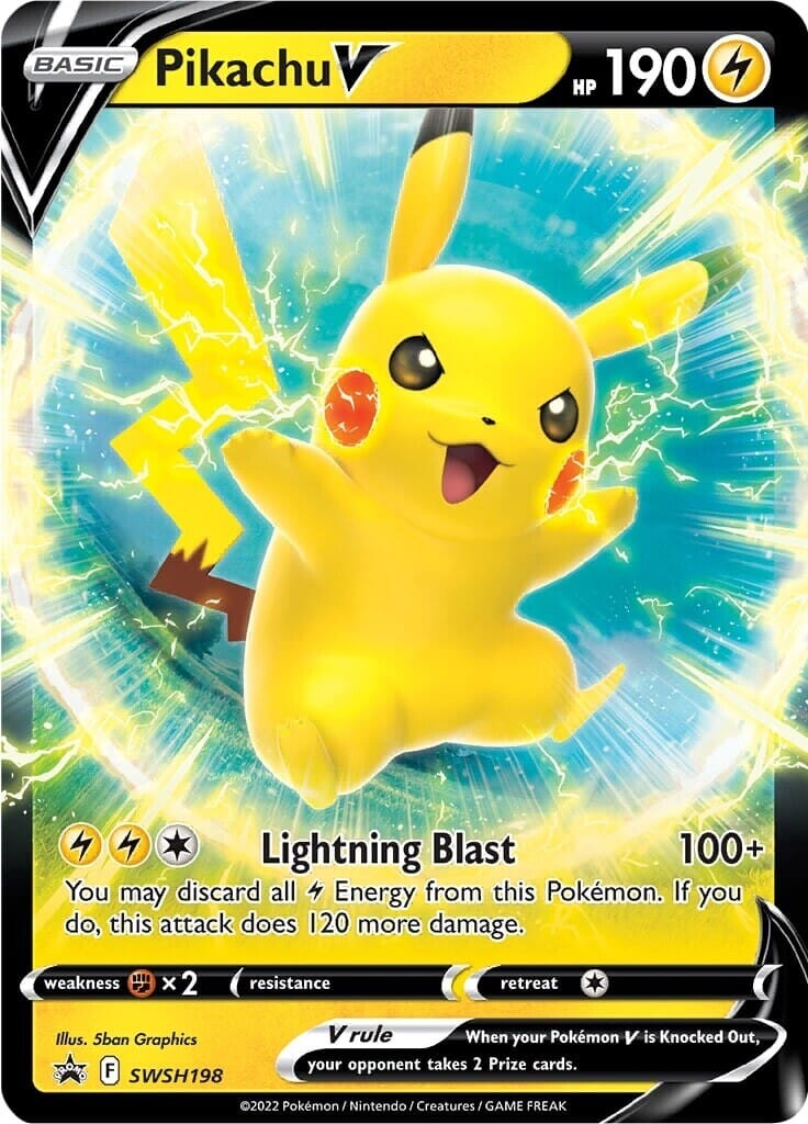 Pikachu V (SWSH198) (Jumbo Card) [Sword & Shield: Black Star Promos] Pokemon Single Pokémon  | Multizone: Comics And Games
