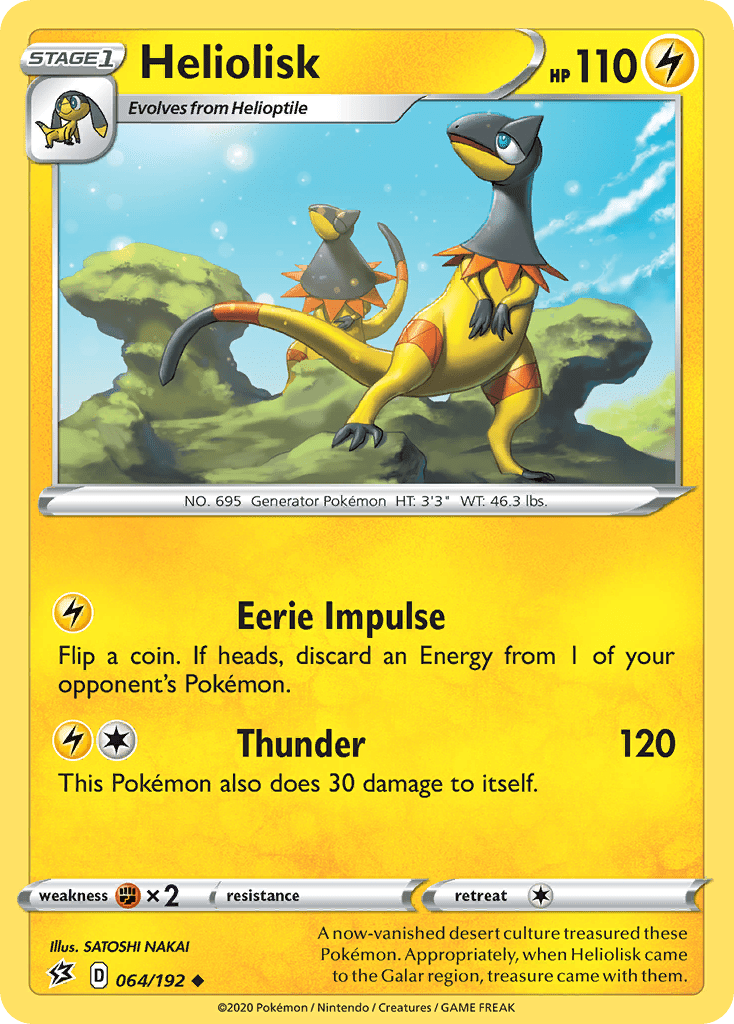Heliolisk (064/192) [Sword & Shield: Rebel Clash] Pokemon Single Pokémon  | Multizone: Comics And Games