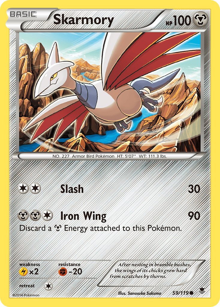 Skarmory (59/119) [XY: Phantom Forces] Pokemon Single Pokémon  | Multizone: Comics And Games