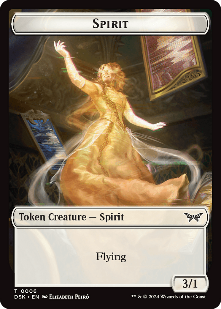 Spirit (0006) // Treasure Double-Sided Token [Duskmourn: House of Horror Tokens] MTG Single Magic: The Gathering  | Multizone: Comics And Games
