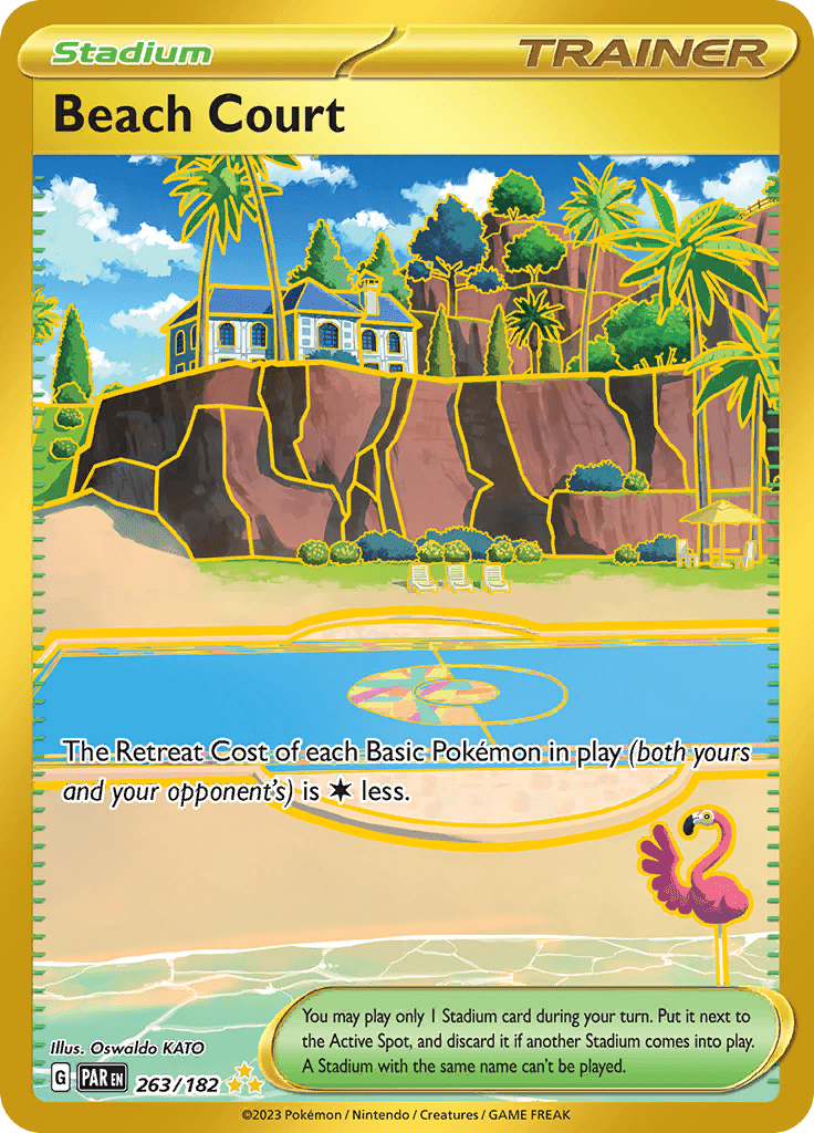 Beach Court (263/182) [Scarlet & Violet: Paradox Rift] Pokemon Single Pokémon  | Multizone: Comics And Games