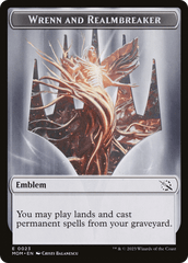 Treasure (21) // Wrenn and Realmbreaker Emblem Double-Sided Token [March of the Machine Tokens] MTG Single Magic: The Gathering  | Multizone: Comics And Games