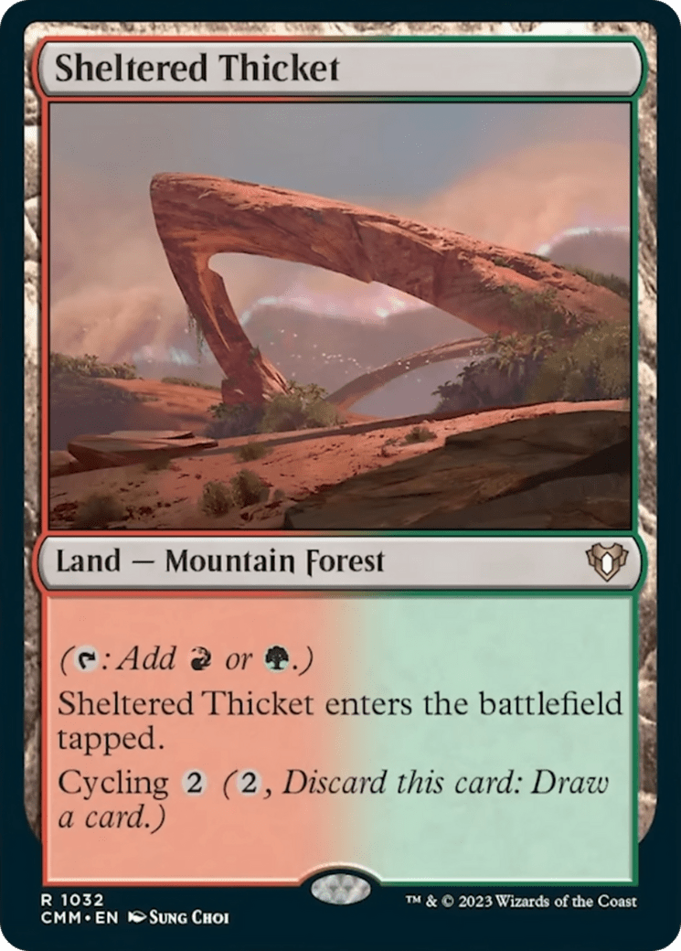 Sheltered Thicket [Commander Masters] MTG Single Magic: The Gathering  | Multizone: Comics And Games