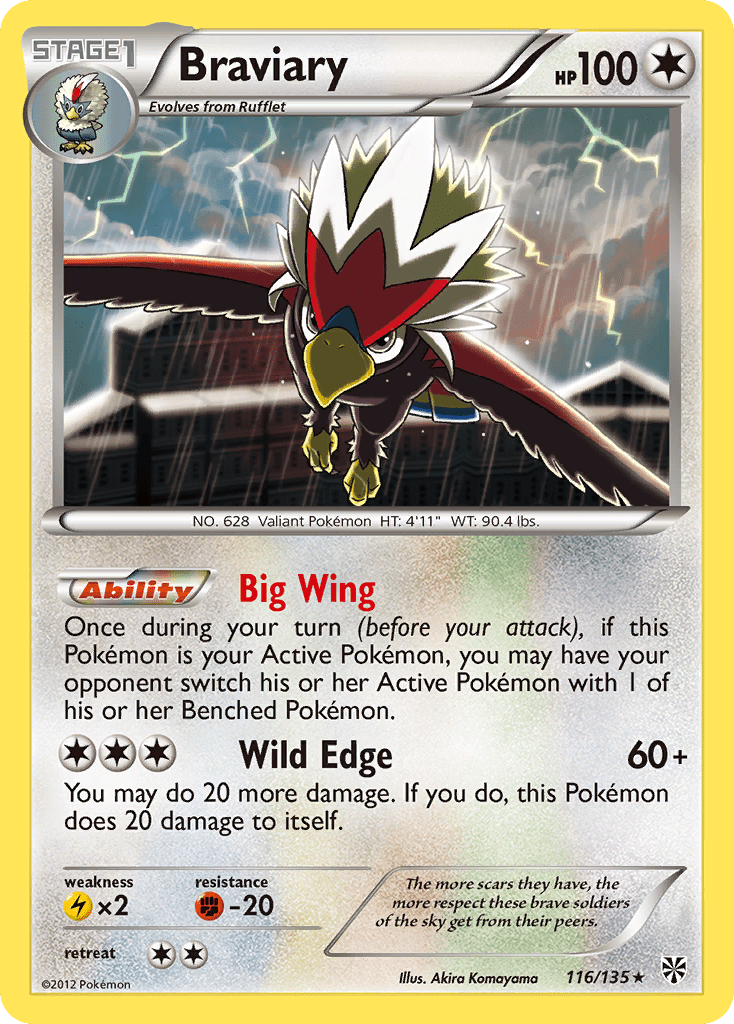 Braviary (116/135) [Black & White: Plasma Storm] Pokemon Single Pokémon  | Multizone: Comics And Games