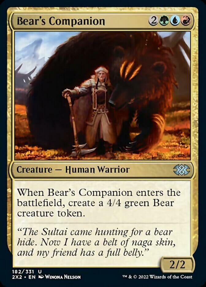 Bear's Companion [Double Masters 2022] MTG Single Magic: The Gathering  | Multizone: Comics And Games