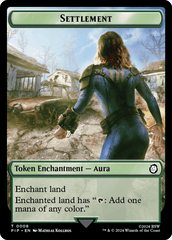 Settlement // Human Soldier Double-Sided Token [Fallout Tokens] MTG Single Magic: The Gathering  | Multizone: Comics And Games