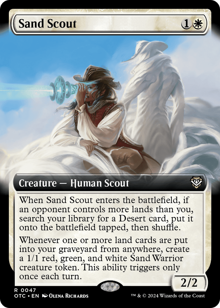 Sand Scout (Extended Art) [Outlaws of Thunder Junction Commander] MTG Single Magic: The Gathering  | Multizone: Comics And Games