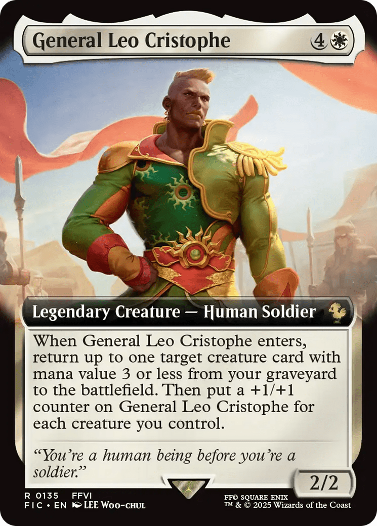 General Leo Cristophe (Extended Art) [FINAL FANTASY Commander] MTG Single Magic: The Gathering  | Multizone: Comics And Games