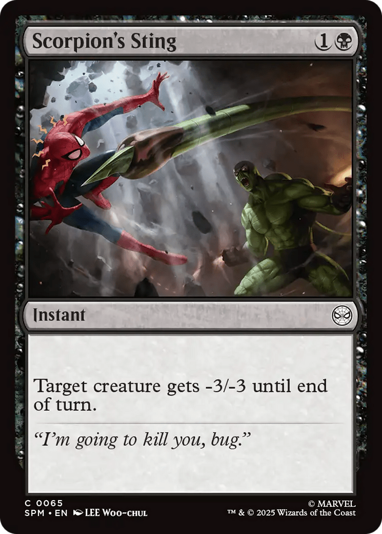 Scorpion's Sting [Marvel's Spider-Man] MTG Single Magic: The Gathering  | Multizone: Comics And Games