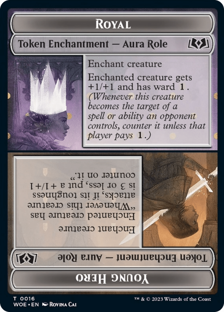 Royal Role // Young Hero Role Token [Wilds of Eldraine Tokens] MTG Single Magic: The Gathering  | Multizone: Comics And Games