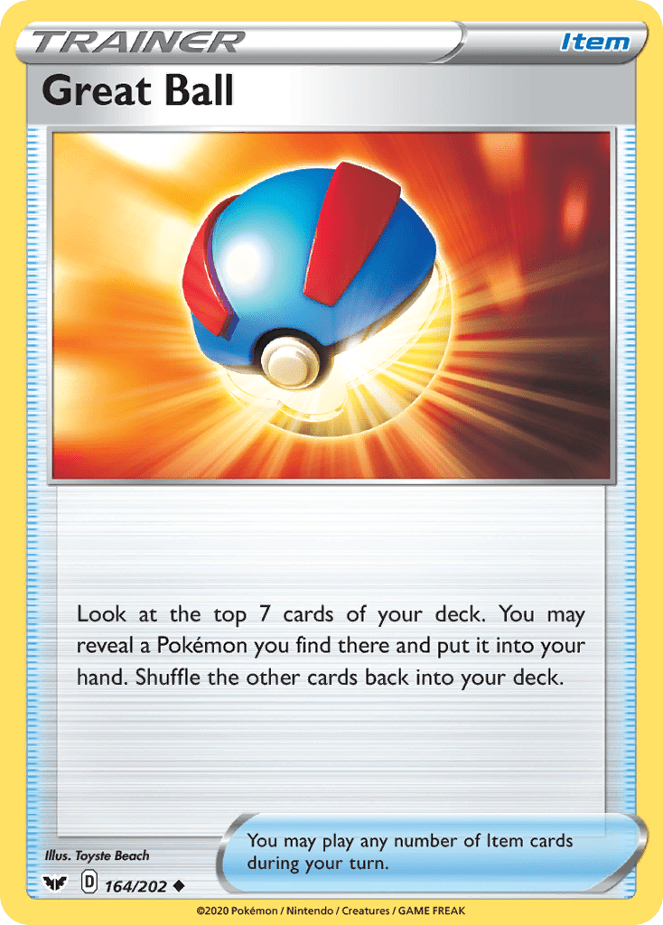 Great Ball (164/202) [Sword & Shield: Base Set] Pokemon Single Pokémon  | Multizone: Comics And Games