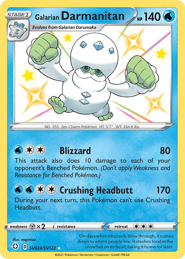 Galarian Darmanitan (SV024/SV122) [Sword & Shield: Shining Fates] Pokemon Single Pokémon  | Multizone: Comics And Games