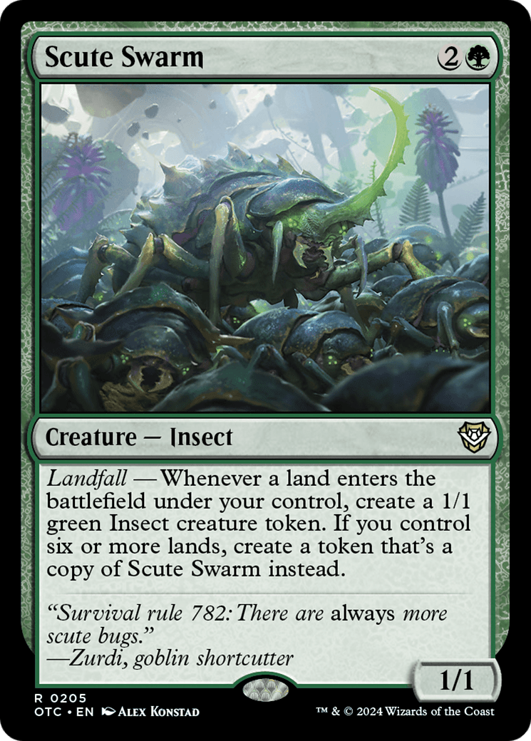 Scute Swarm [Outlaws of Thunder Junction Commander] MTG Single Magic: The Gathering  | Multizone: Comics And Games