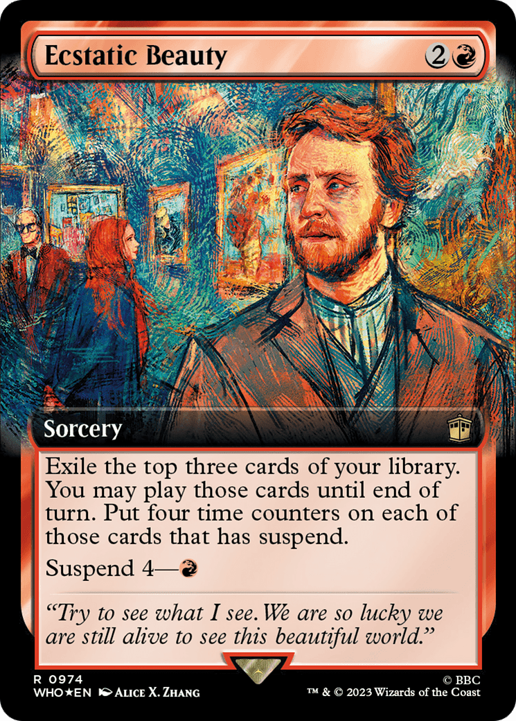 Ecstatic Beauty (Extended Art) (Surge Foil) [Doctor Who] MTG Single Magic: The Gathering  | Multizone: Comics And Games