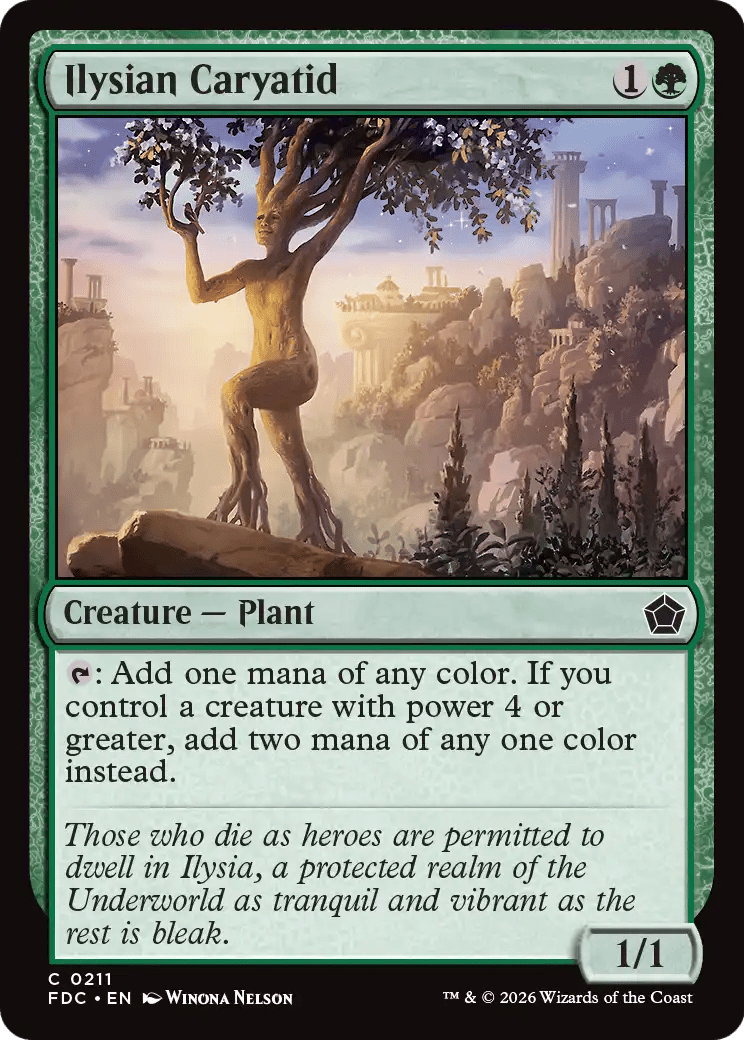 Ilysian Caryatid [Foundations Commander] MTG Single Magic: The Gathering  | Multizone: Comics And Games