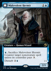 Malevolent Hermit // Benevolent Geist (Extended Art) [Innistrad: Midnight Hunt] MTG Single Magic: The Gathering  | Multizone: Comics And Games