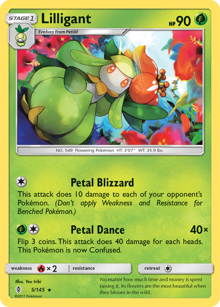 Lilligant (5/145) [Sun & Moon: Guardians Rising] Pokemon Single Pokémon  | Multizone: Comics And Games