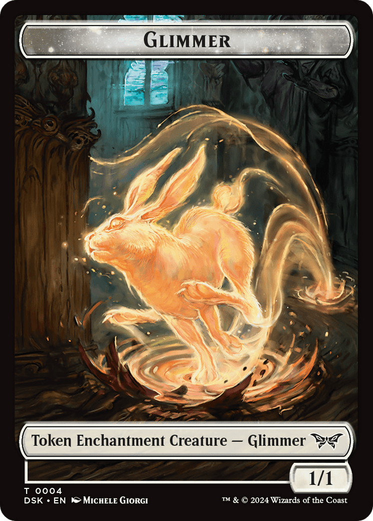 Glimmer Token [Duskmourn: House of Horror Tokens] MTG Single Magic: The Gathering  | Multizone: Comics And Games