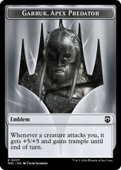 Garruk, Apex Predator Emblem // Saproling Double-Sided Token [Modern Horizons 3 Commander Tokens] MTG Single Magic: The Gathering  | Multizone: Comics And Games