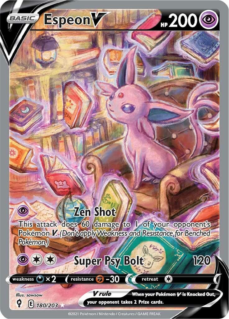 Espeon V (180/203) [Sword & Shield: Evolving Skies] Pokemon Single Pokémon  | Multizone: Comics And Games
