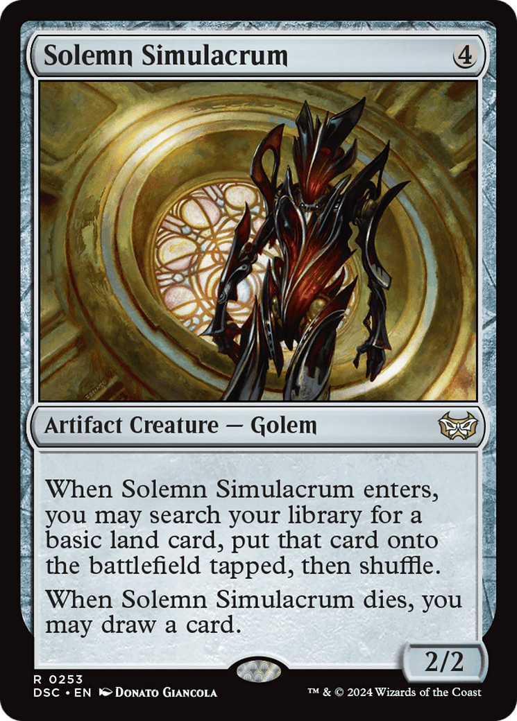 Solemn Simulacrum [Duskmourn: House of Horror Commander] MTG Single Magic: The Gathering  | Multizone: Comics And Games