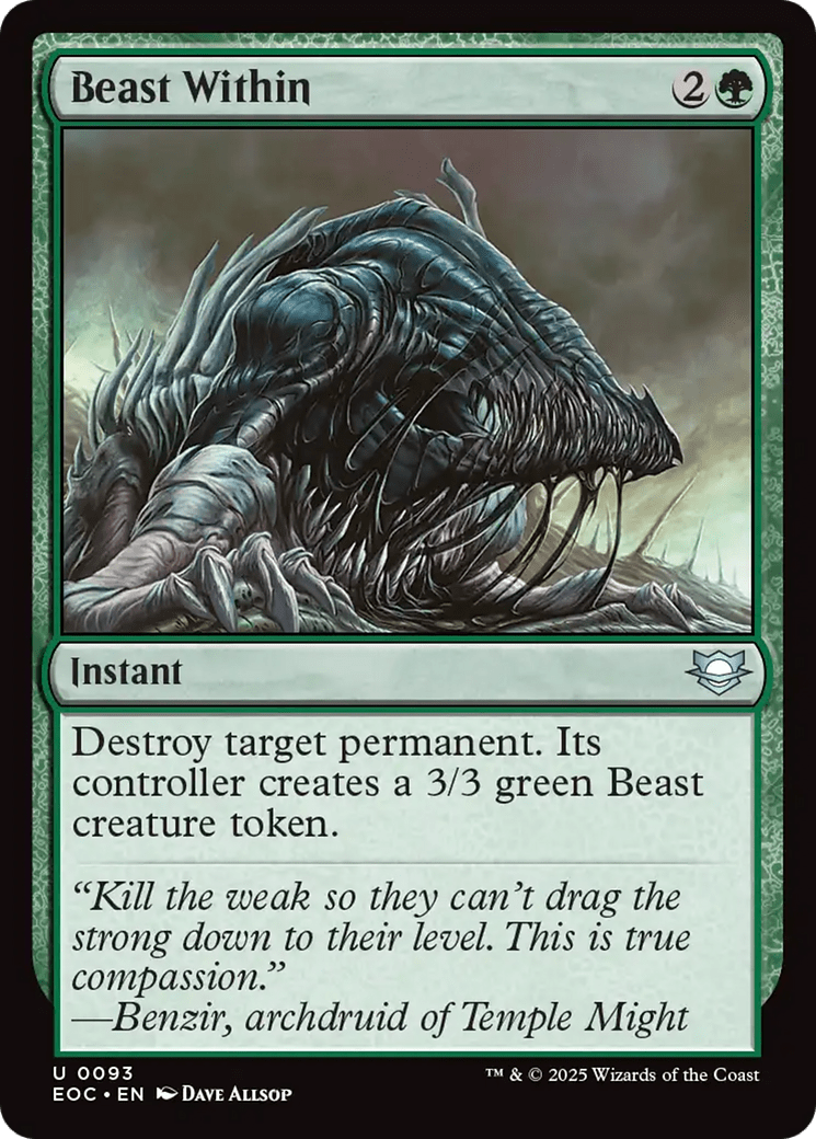 Beast Within [Edge of Eternities Commander] MTG Single Magic: The Gathering  | Multizone: Comics And Games