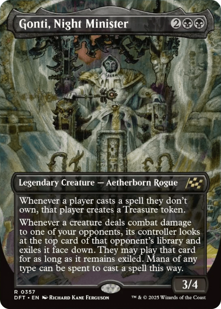 Gonti, Night Minister (Borderless) [Aetherdrift] MTG Single Magic: The Gathering  | Multizone: Comics And Games